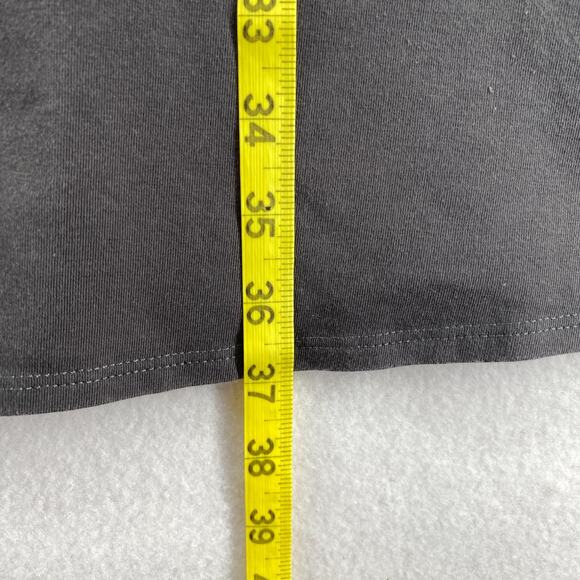 EILEEN FISHER Dress M Stretch Organic Cotton Jersey Short Sleeve Gray USA - Picture 13 of 14